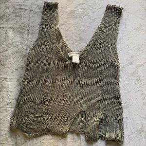 COTTON EMPORIUM knitted distressed tank